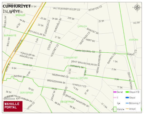CUMHURİYET Mahallesi Haritası | İnteraktif Köy ve Mahalle Sınırları