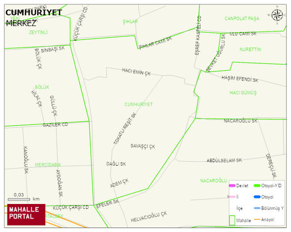 CUMHURİYET Mahallesi Haritası | Detaylı Köy ve Mahalle Görünümü