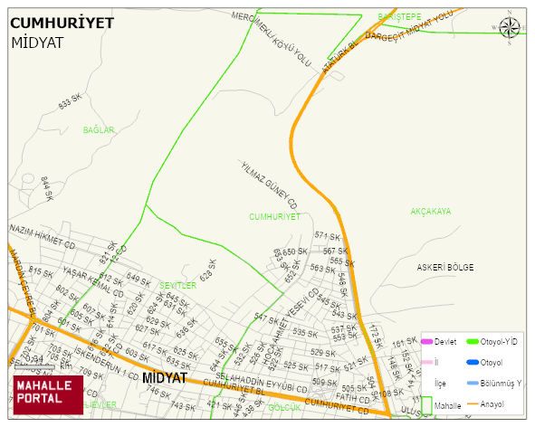 CUMHURİYET Mahallesi Haritası | Dağlar, Ovalar ve Akarsu Bilgileri