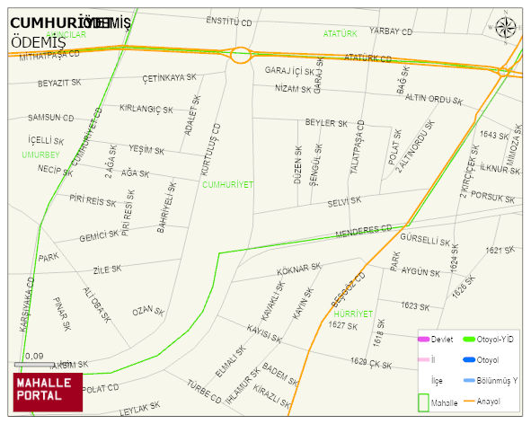 CUMHURİYET Mahallesi Haritası | Mahalle ve Köy Sınırı
