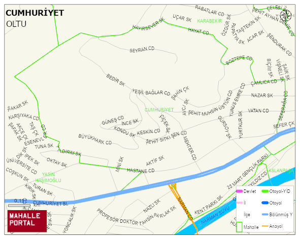 CUMHURİYET Mahallesi Haritası | Mahalle ve Köy Sınırı
