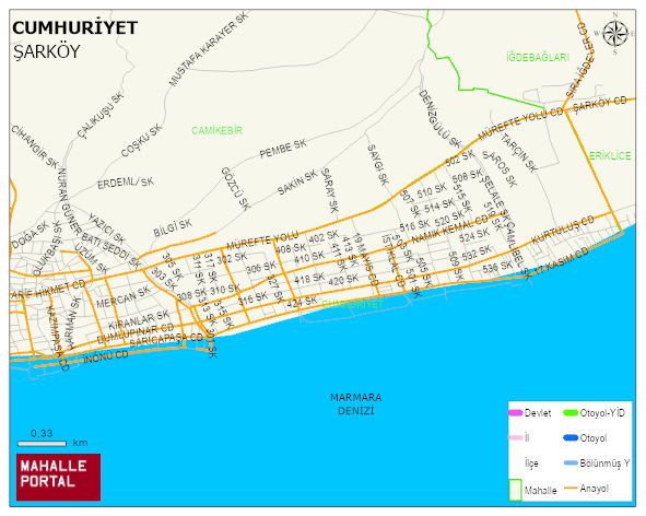 CUMHURİYET Mahallesi Haritası | Dağlar, Ovalar ve Akarsu Bilgileri