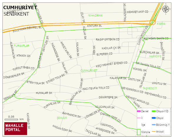 CUMHURİYET Mahallesi Haritası | Coğrafi Yapı ve Detaylı Haritası