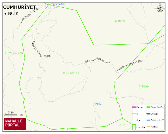 CUMHURİYET Mahallesi Haritası | Yükselti ve Doğa Özellikleri
