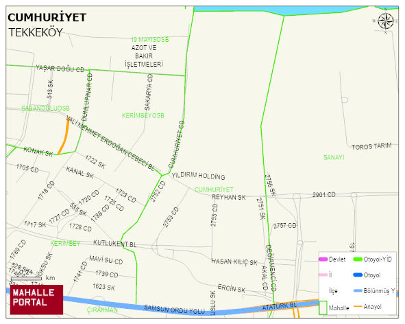 CUMHURİYET Mahallesi Haritası | Güncel Mahalle ve Köy Haritası