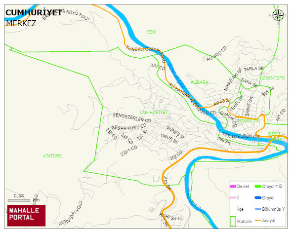 CUMHURİYET Mahallesi Haritası | Sayısal Bölge Görünümü