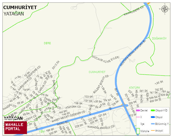 CUMHURİYET Mahallesi Haritası | Mahalle ve Köy Sınırı