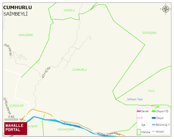 CUMHURLU Mahallesi Haritası | Coğrafi Yapı ve Detaylı Haritası