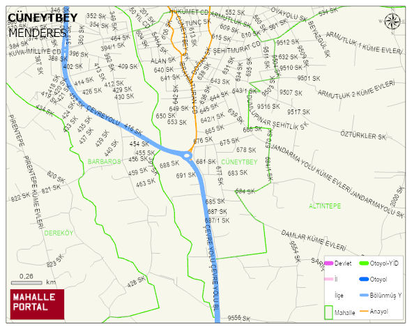 CÜNEYTBEY Mahallesi Haritası | Sayısal Bölge Görünümü