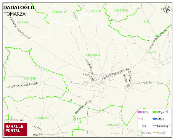 DADALOĞLU Mahallesi Haritası | Sayısal Bölge Görünümü