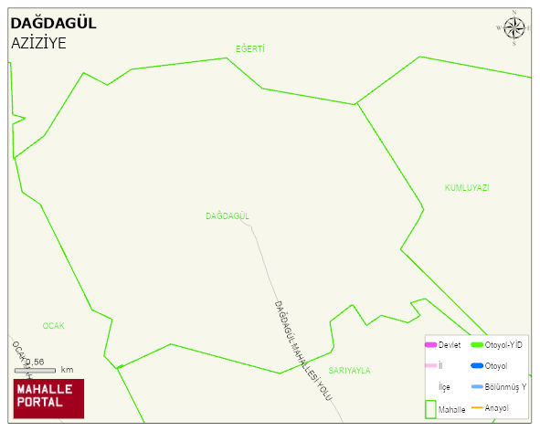 DAĞDAGÜL Mahallesi Haritası | İnteraktif Köy ve Mahalle Sınırları