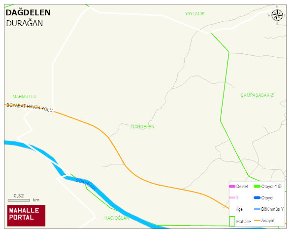 DAĞDELEN Köyü Haritası | Mahalle ve Köy Sınırı