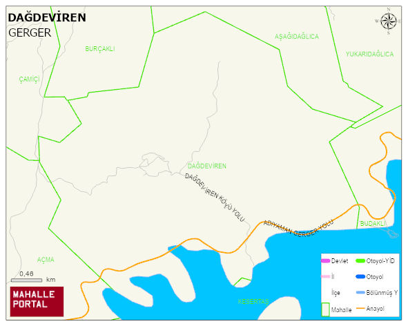 DAĞDEVİREN Köyü Haritası | Mahalle ve Köy Sınırı