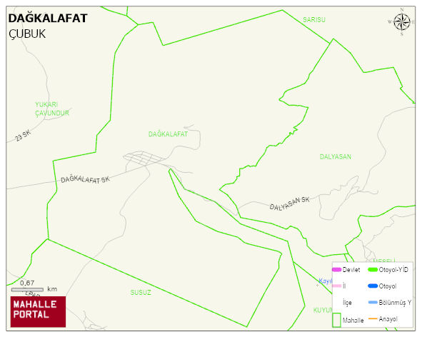 DAĞKALAFAT Mahallesi Haritası | Detaylı Köy ve Mahalle Görünümü