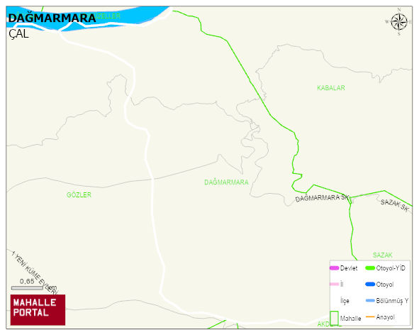 DAĞMARMARA Mahallesi Haritası | İnteraktif Köy ve Mahalle Sınırları