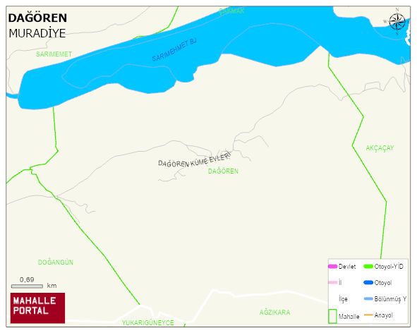 DAĞÖREN Mahallesi Haritası | İnteraktif Köy ve Mahalle Sınırları