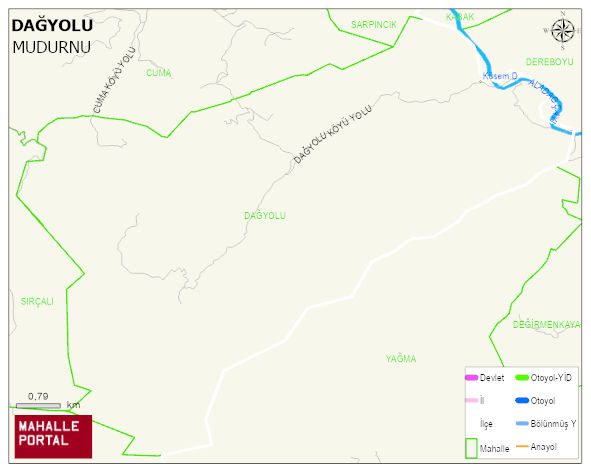 DAĞYOLU Köyü Haritası | Yükselti ve Doğa Özellikleri