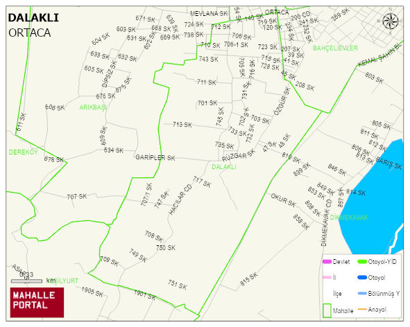DALAKLI Mahallesi Haritası | Uydu Görüntüsü ve Harita Detayları