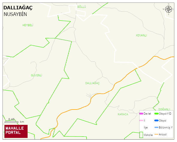 DALLIAĞAÇ Mahallesi Haritası | Detaylı Köy ve Mahalle Görünümü