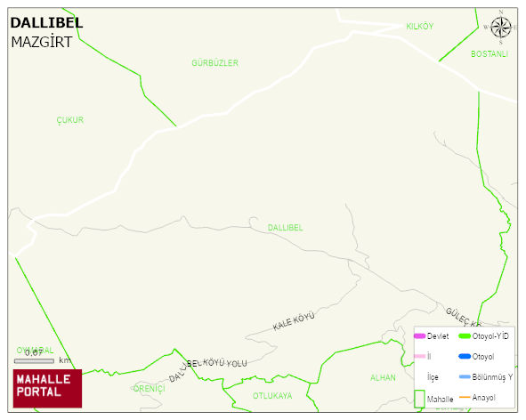 DALLIBEL Köyü Haritası | Coğrafi Yapı ve Detaylı Haritası
