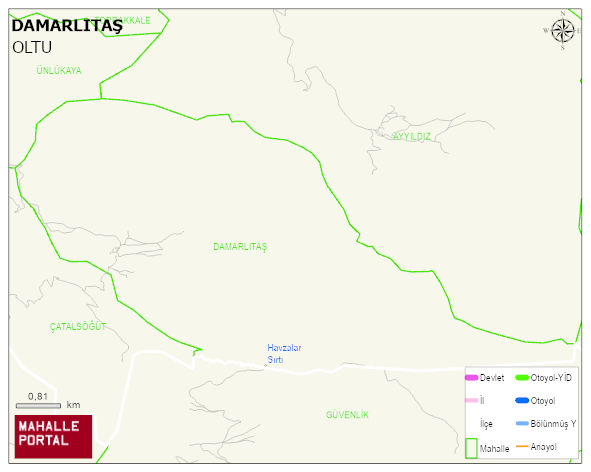 DAMARLITAŞ Mahallesi Haritası | Mahalle Sokak Haritası