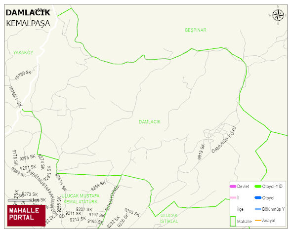 DAMLACIK Mahallesi Haritası | Uydu Görüntüsü ve Harita Detayları
