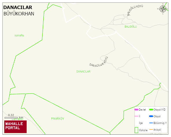 DANACILAR Mahallesi Haritası | Mahalle ve Köy Sınırı