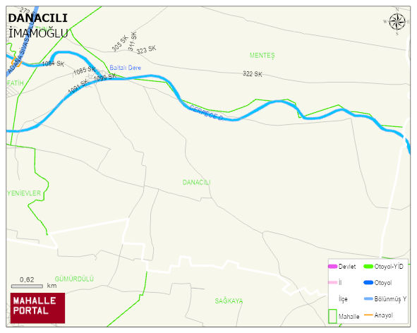DANACILI Mahallesi Haritası | Güncel Mahalle ve Köy Haritası