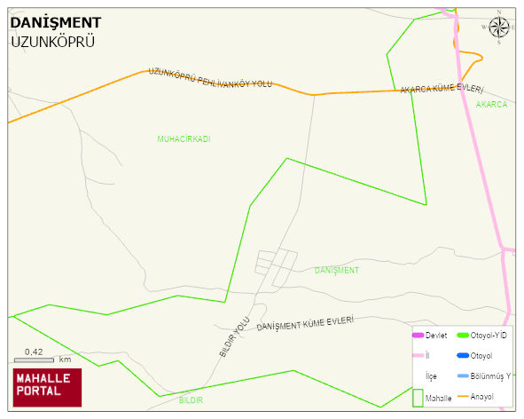 DANİŞMENT Köyü Haritası | Mahalle Sokak Haritası