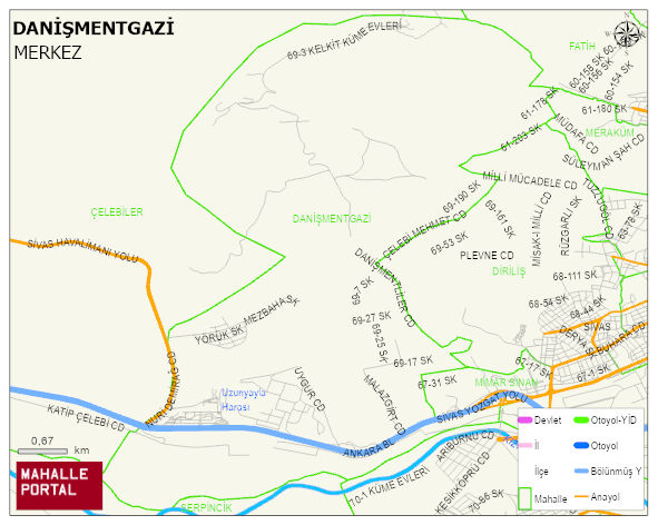 DANİŞMENTGAZİ Mahallesi Haritası | Güncel Mahalle ve Köy Haritası