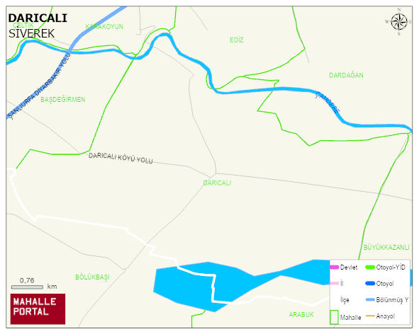 DARICALI Mahallesi Haritası | İnteraktif Köy ve Mahalle Sınırları
