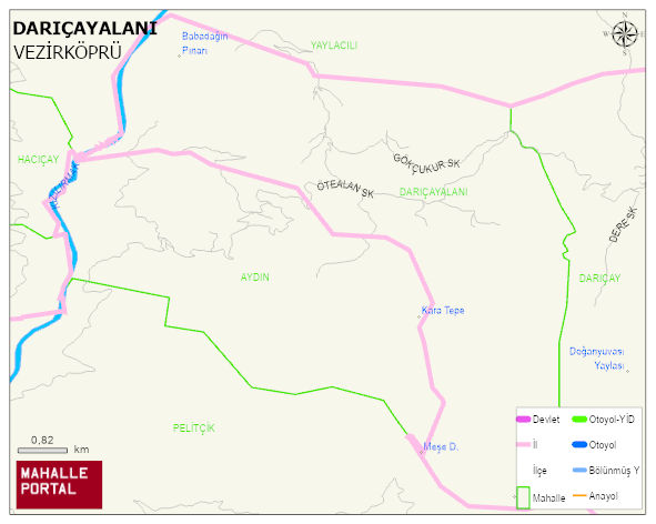 DARIÇAYALANI Mahallesi Haritası | Dağlar, Ovalar ve Akarsu Bilgileri