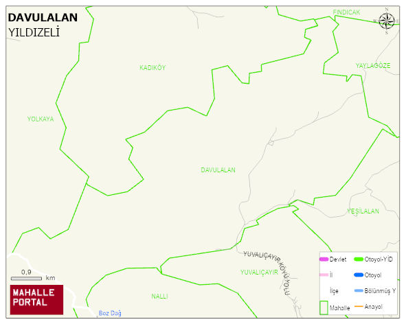 DAVULALAN Köyü Haritası | Mahalle Sokak Haritası