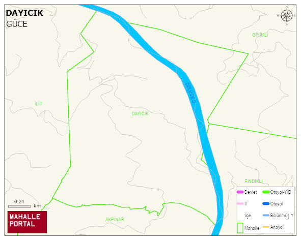 DAYICIK Köyü Haritası | Sayısal Bölge Görünümü