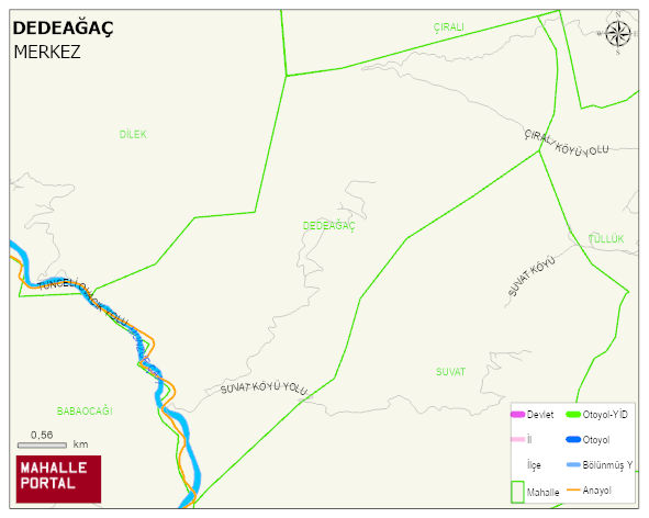 DEDEAĞAÇ Köyü Haritası | Mahalle ve Köy Sınırı
