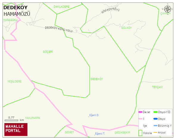 DEDEKÖY Köyü Haritası | İnteraktif Köy ve Mahalle Sınırları