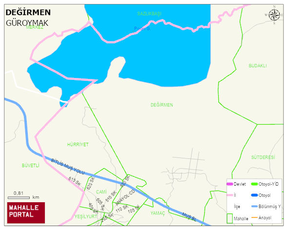 DEĞİRMEN Köyü Haritası | Mahalle Sokak Haritası
