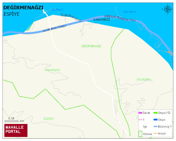 DEĞİRMENAĞZI Köyü Haritası | Detaylı Köy ve Mahalle Görünümü