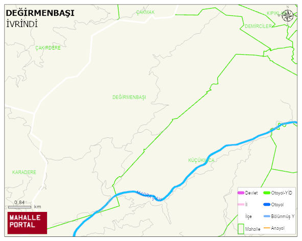 DEĞİRMENBAŞI Mahallesi Haritası | İnteraktif Köy ve Mahalle Sınırları