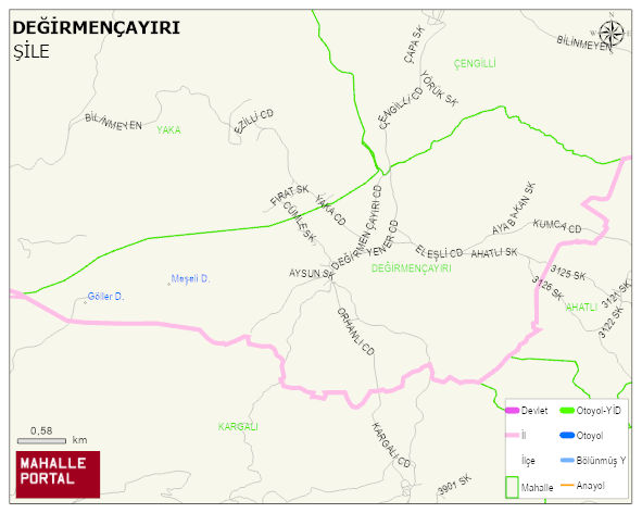 DEĞİRMENÇAYIRI Mahallesi Haritası | İnteraktif Köy ve Mahalle Sınırları