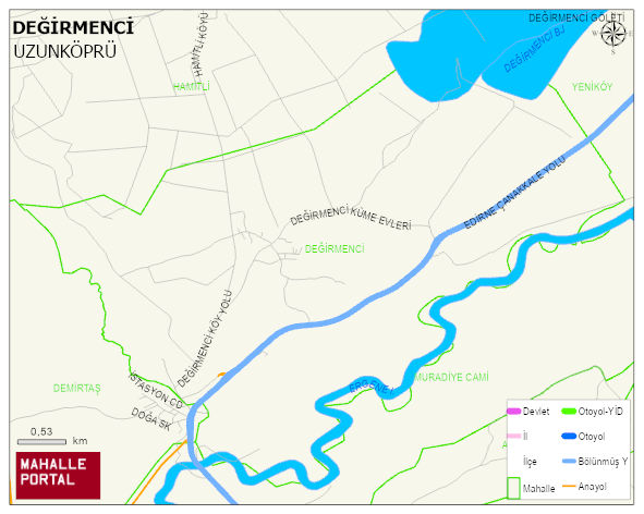 DEĞİRMENCİ Köyü Haritası | Uydu Görüntüsü ve Harita Detayları