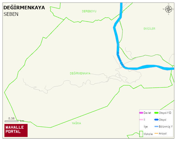 DEĞİRMENKAYA Köyü Haritası | Mahalle ve Köy Sınırı