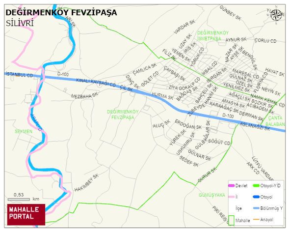 DEĞİRMENKÖY FEVZİPAŞA Mahallesi Haritası | Uydu Görüntüsü ve Harita Detayları