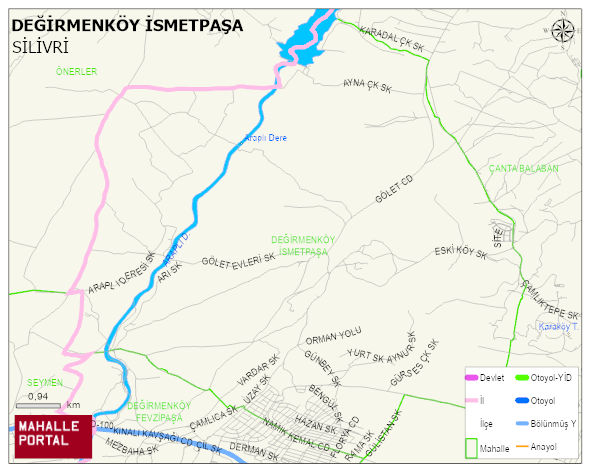 DEĞİRMENKÖY İSMETPAŞA Mahallesi Haritası | İnteraktif Köy ve Mahalle Sınırları