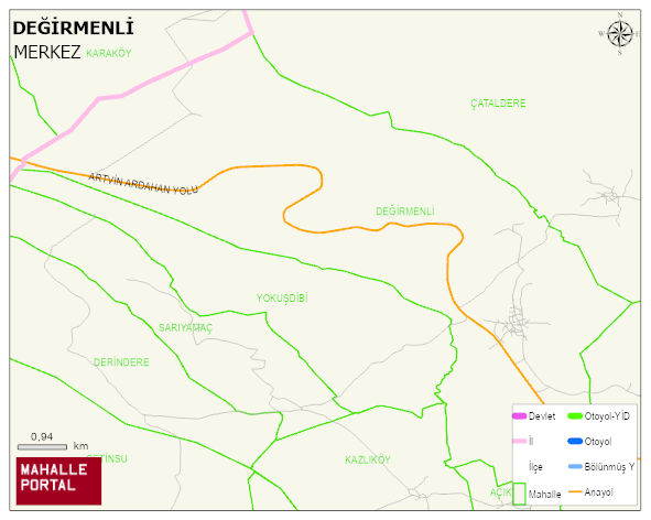 DEĞİRMENLİ Köyü Haritası | Mahalle Sokak Haritası