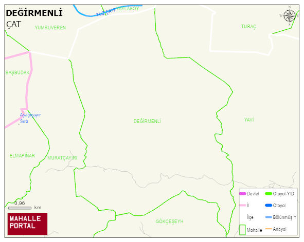 DEĞİRMENLİ Mahallesi Haritası | Detaylı Köy ve Mahalle Görünümü