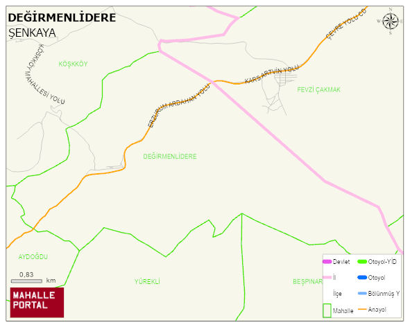 DEĞİRMENLİDERE Mahallesi Haritası | Güncel Mahalle ve Köy Haritası