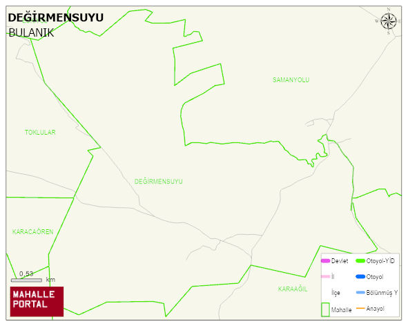 DEĞİRMENSUYU Köyü Haritası | Mahalle Sokak Haritası