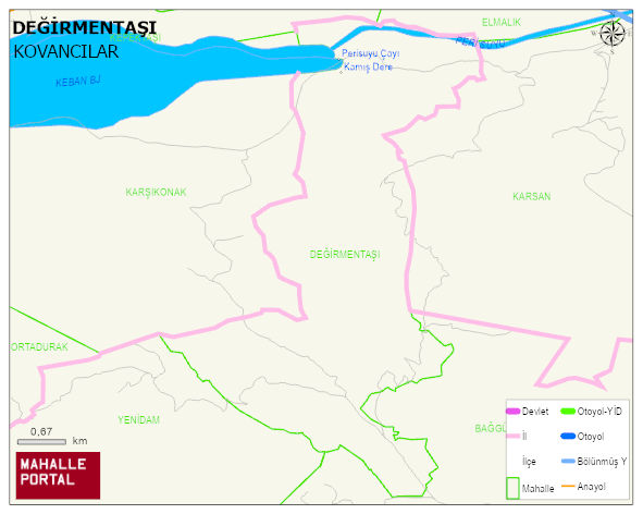 DEĞİRMENTAŞI Köyü Haritası | Detaylı Köy ve Mahalle Görünümü