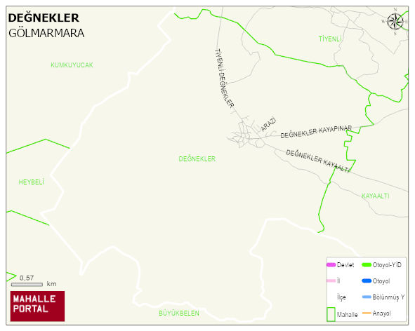 DEĞNEKLER Mahallesi Haritası | İnteraktif Köy ve Mahalle Sınırları